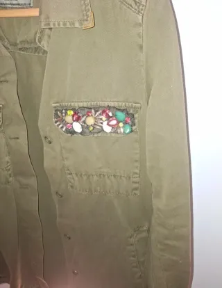 Chaqueta Zara verde militar
