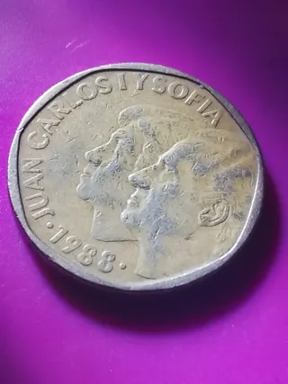 Moneda 500 pesetas 1988 Juan Carlos I y Sofía