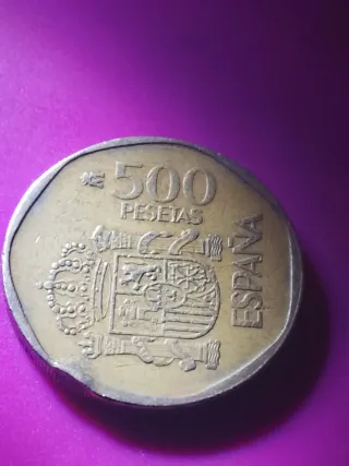 Moneda 500 pesetas 1988 Juan Carlos I y Sofía