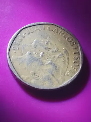 Moneda 500 pesetas 1988 Juan Carlos I y Sofía