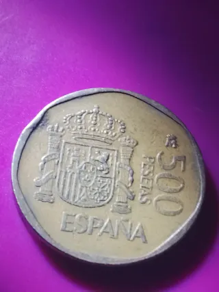 Moneda 500 pesetas 1988 Juan Carlos I y Sofía