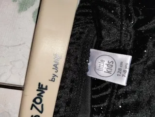 Gonna bambina nera glitterata