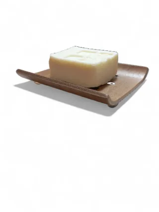 Sapone artigianale con portasapone in legno di noc