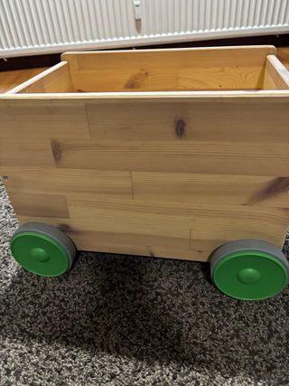 Carrito de madera Ikea con ruedas