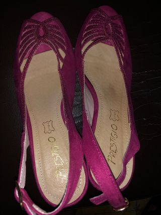 Bolso y zapatos fucsia PRESTIGIO