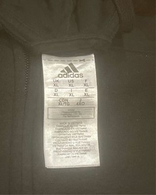 Sudadera Adidas con Capucha y Cremallera Negra