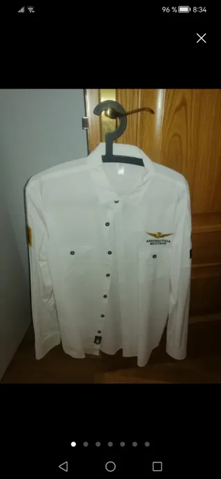 Camisa Tipo Aviador Blanca