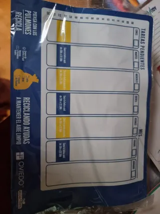 Imán nevera con block notas