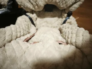 Saco silla invierno peluche beige