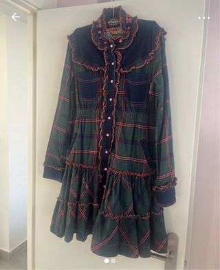 Vestido Highly Preppy cuadros verde