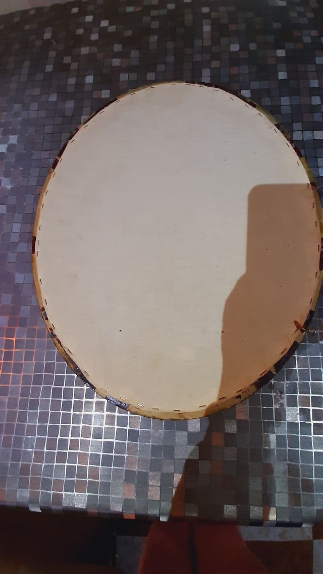 Espejo Ovalado Vintage Retro Madera y Cristal