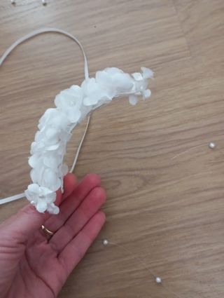 Tocado comunión niña blanco