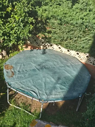 Cama elástica 300cm con red y toldo protector