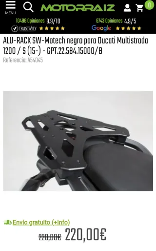 Portaequipajes Ducati Multiestrada SW-Motech