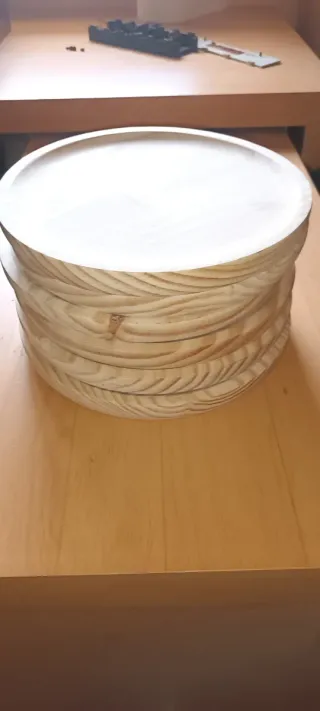 Set de 5 Platos de Madera