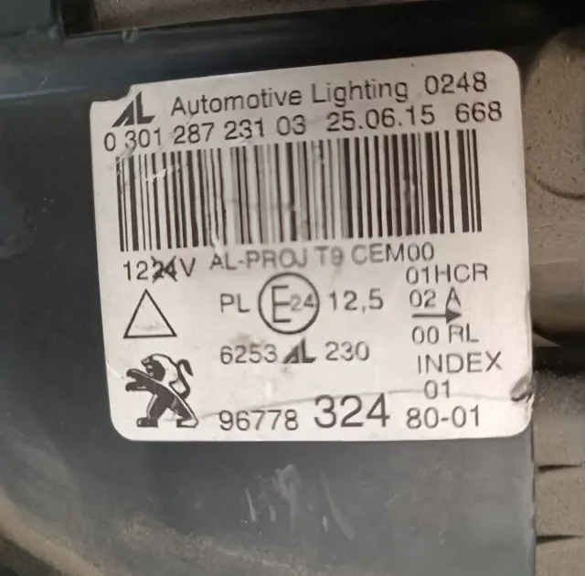 Faro Izquierdo Peugeot 308
