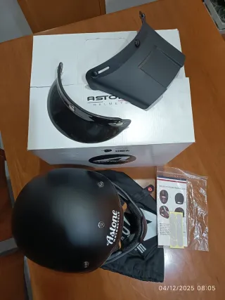 Casco Astone Super Retro Negro