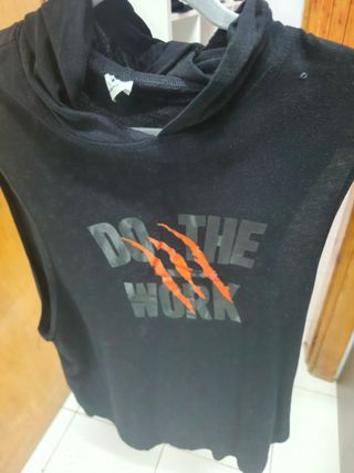 Camiseta sin mangas con capucha Talla L