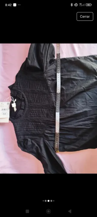 Camisa negra con encaje