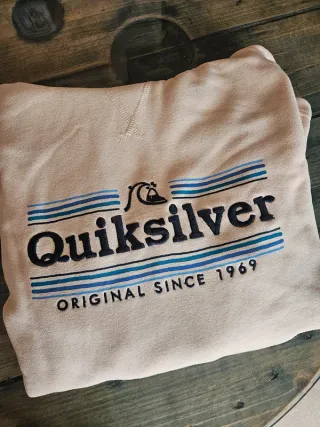Sudadera Quiksilver Beige y Azul