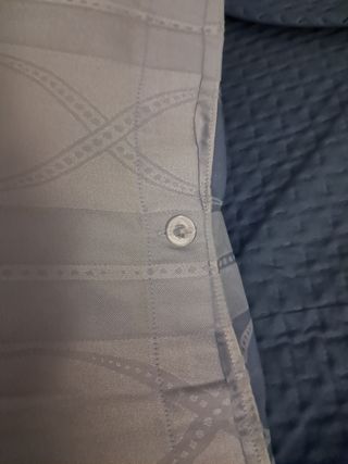 Copripiumino celeste in tessuto