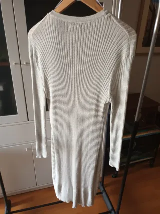 Chaqueta larga plateada con brillos