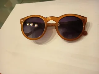 Gafas de pasta gruesa naranja