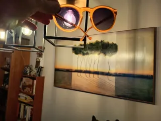 Gafas de pasta gruesa naranja