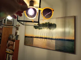 Gafas de pasta gruesa naranja