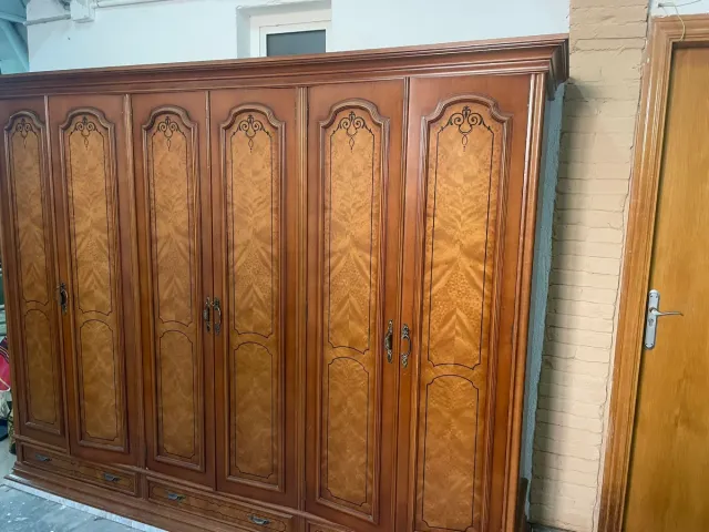 Armario 6 puertas madera vintage mármol