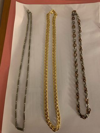 3 Collana in acciaio 50 cm