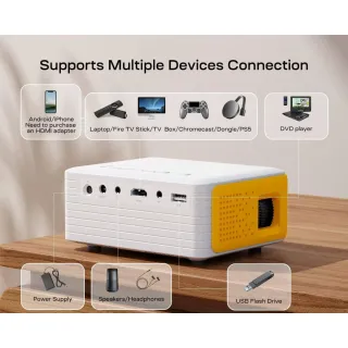 Proyector Yoton Y3 Blanco/Amarillo