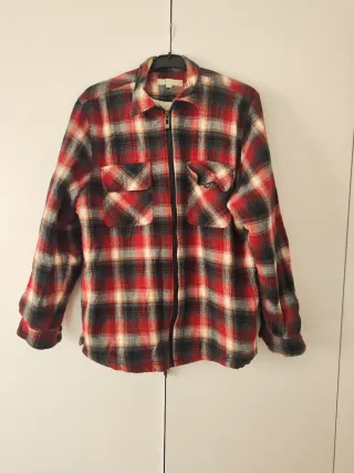 Camisa de franela forrada con cremallera