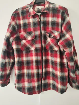 Camisa de franela forrada con cremallera