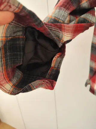 Camisa de franela forrada con cremallera