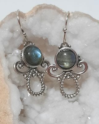 Pendientes Plata de Ley 925 y Labradorita