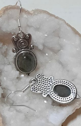 Pendientes Plata de Ley 925 y Labradorita