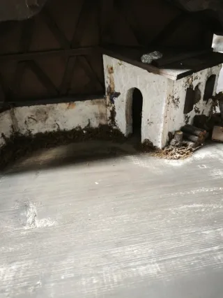 Belén con figuras 15 cm en tela y mármol una o sim