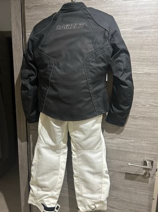Traje Moto Mujer Racer Negro y Blanco