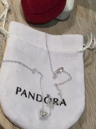 Collar Pandora Corazón Plata