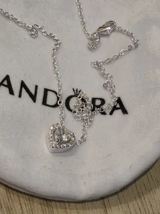 Collar Pandora Corazón Plata