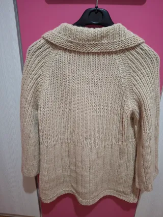 Chaqueta de punto mujer beige