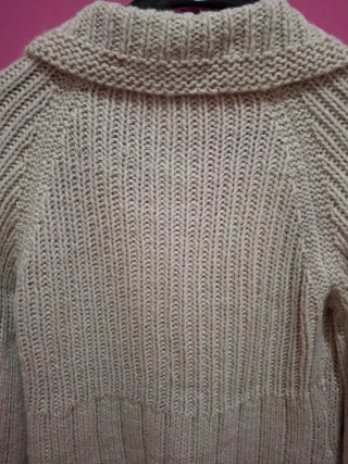 Chaqueta de punto mujer beige