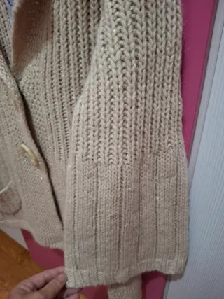 Chaqueta de punto mujer beige