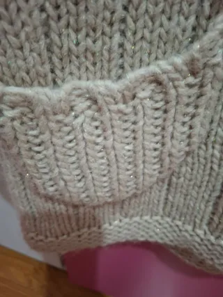 Chaqueta de punto mujer beige