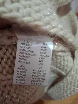 Chaqueta de punto mujer beige