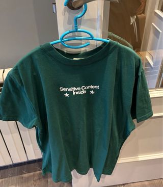 Camiseta Pull and Bear verde hombre