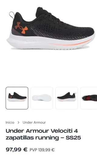 Zapatillas nuevas Under Armour Negras y Naranja 41
