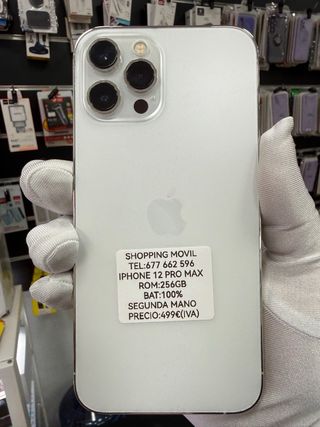 iPhone 12 Pro Max 256GB Plata/100% bat factura gar