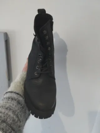 Bota piel vacuno negra